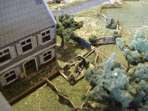 British 6pdr anti-tank gun targets the German tanks.