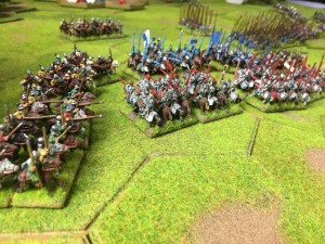 The Cavalry charge into contact.