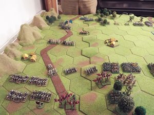 The disciplined cavalry advance in line